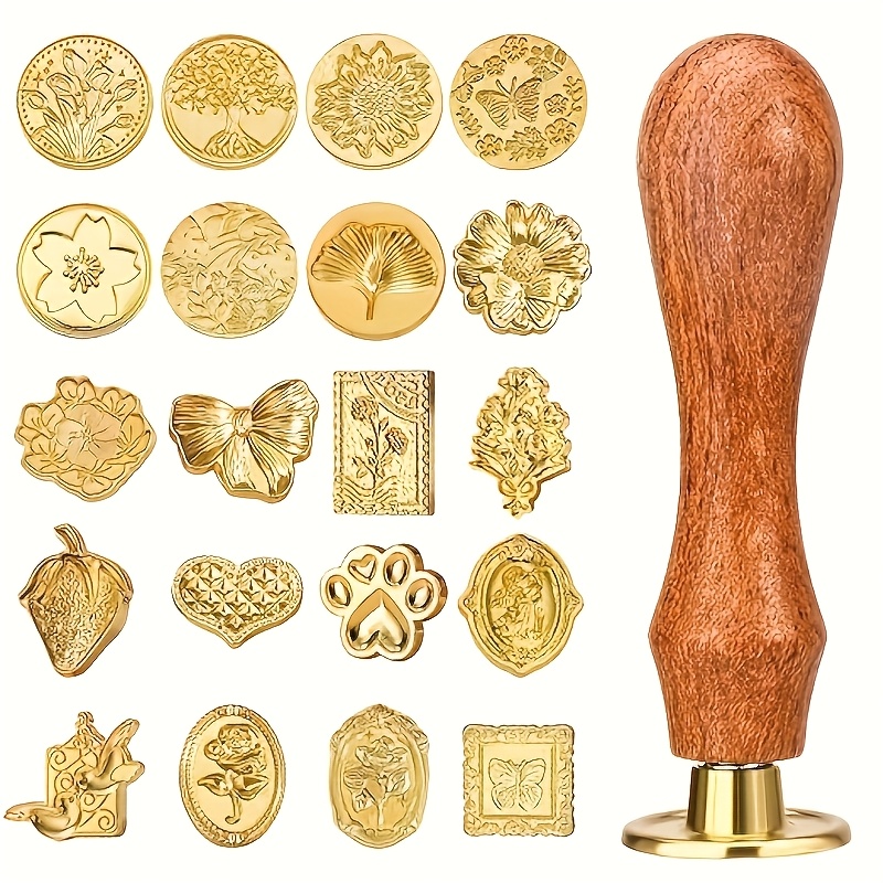 Wax Seal Stamp Set - 21 Parçalı Çeşitli Stillerde Balmumu Mühür