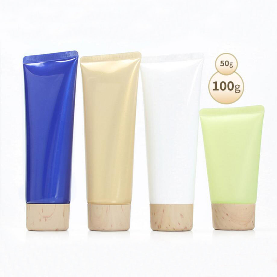 Gel Refill Pack - 50ml100ml yumuşak tüp ahşap şekil kapak