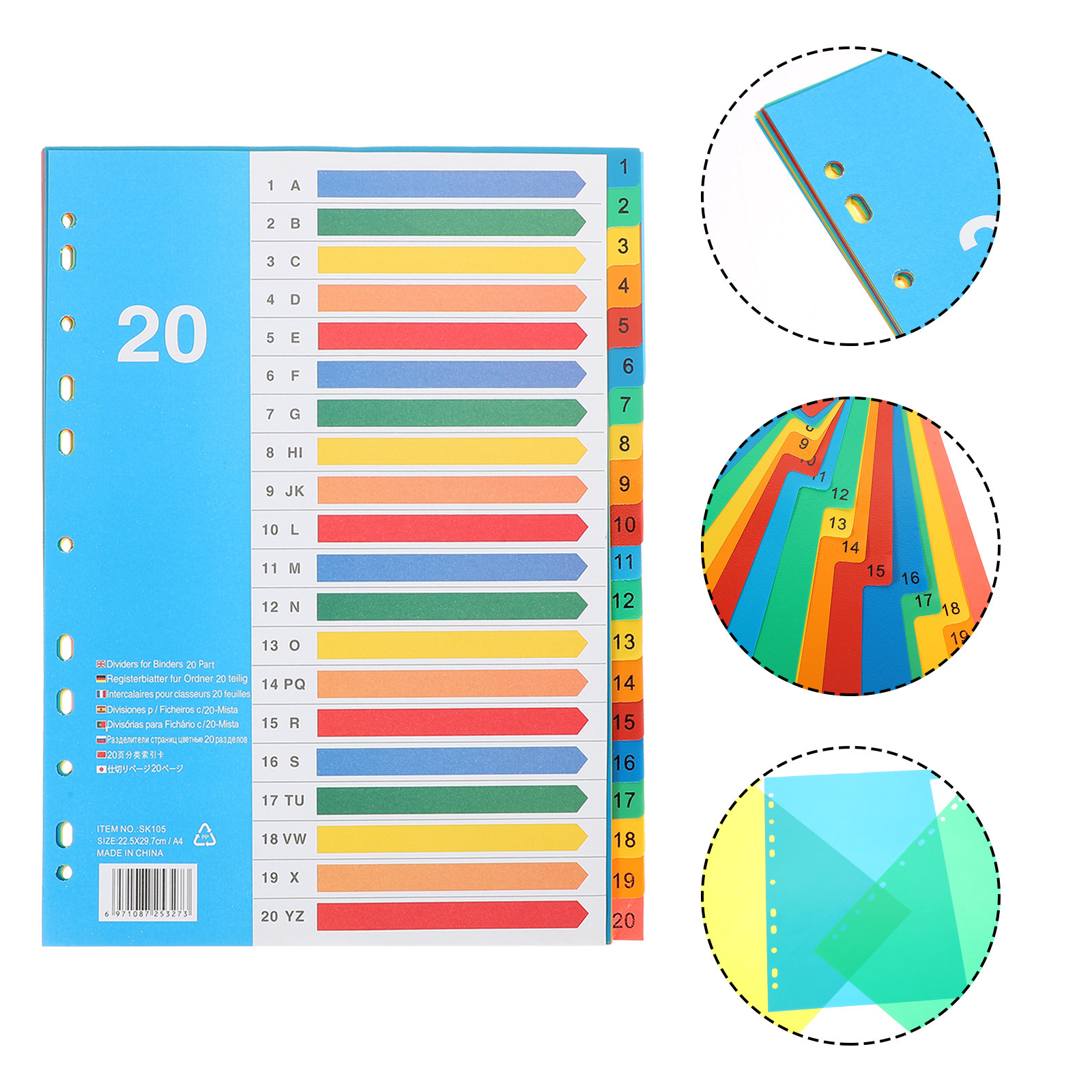 5 Adet Premium PP Plastik Bölü - Tab Divider A4 incelemesi ve fiyatı